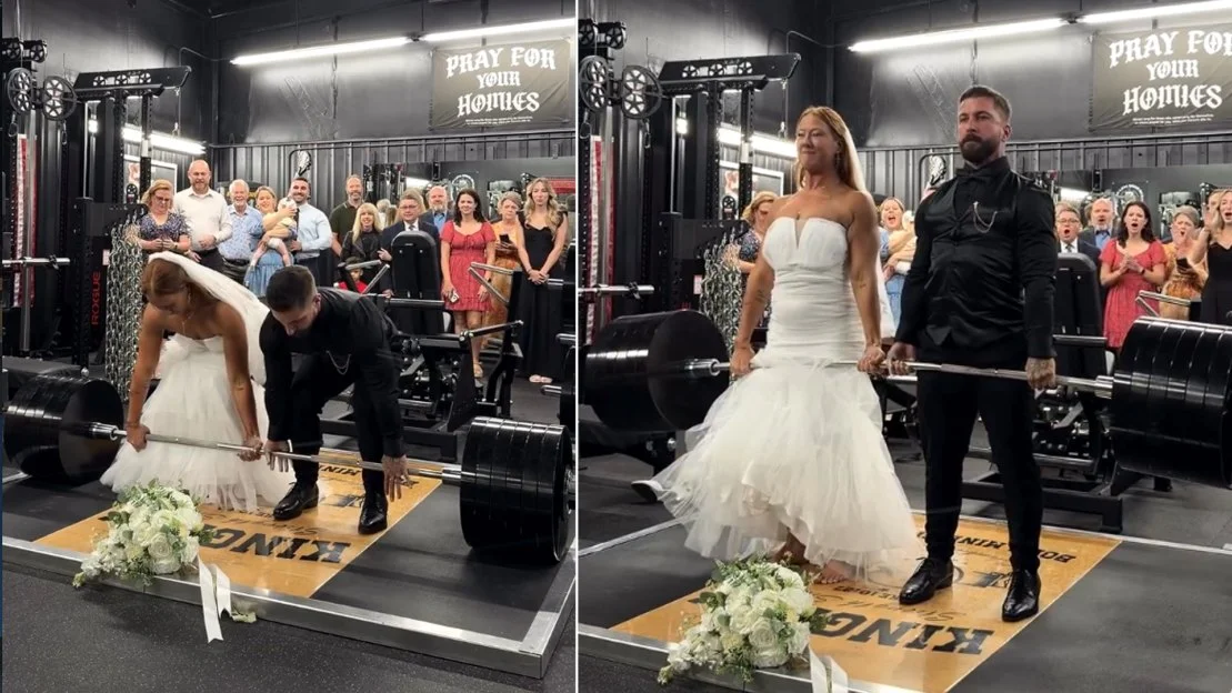 Couple Celebrates Marriage with Impressive 600-Pound Deadlift