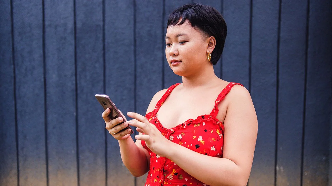 woman on phone