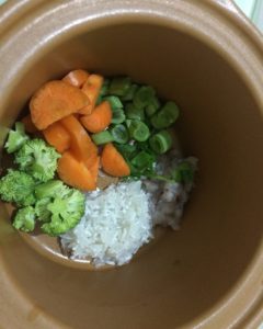 mpasi bubur beras organik slow cooker