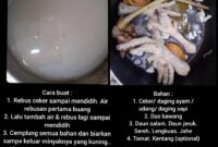 Cara Mudah Membuat Kaldu Ceker Ayam