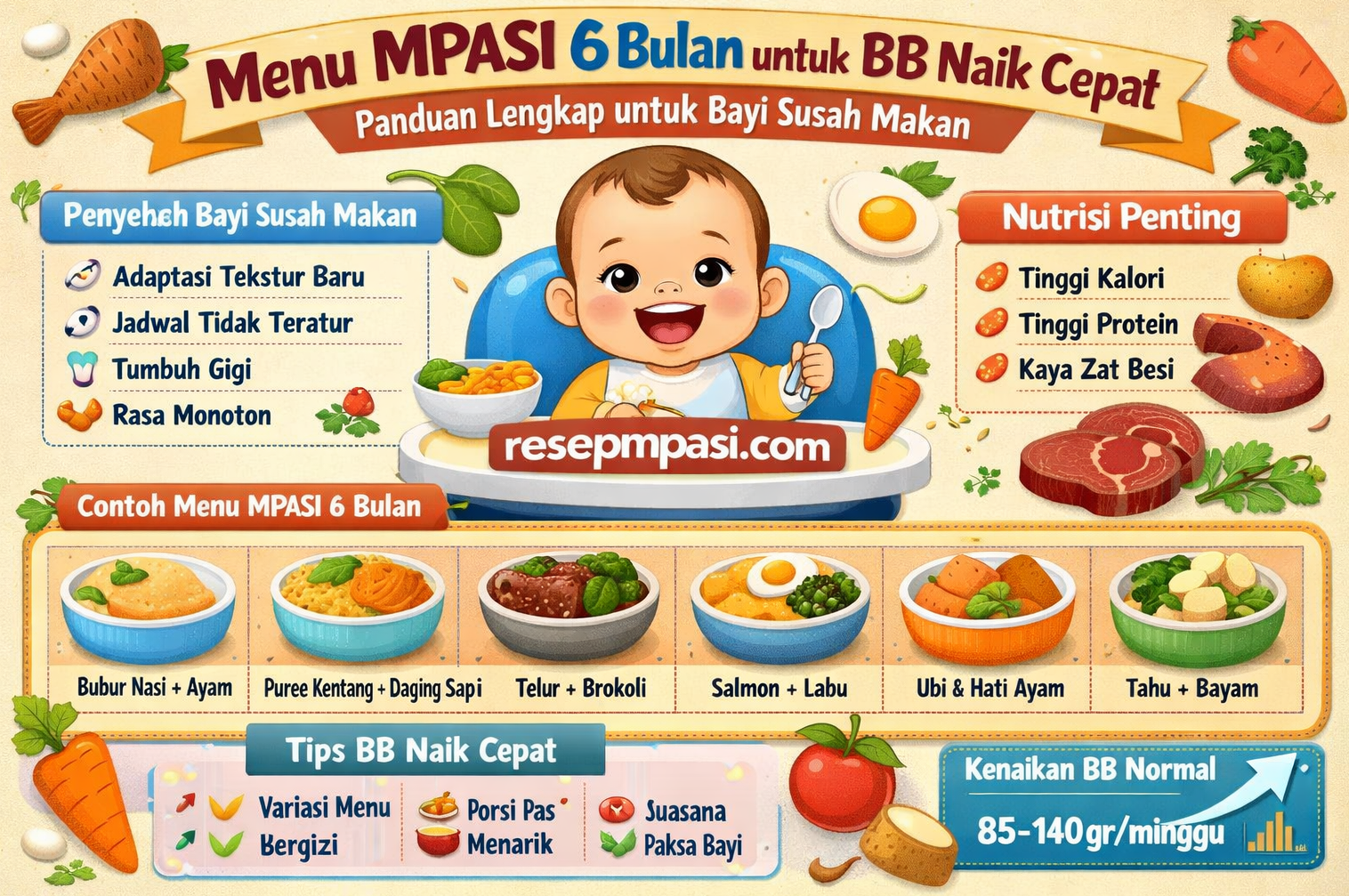 mpasi bayi susah makan